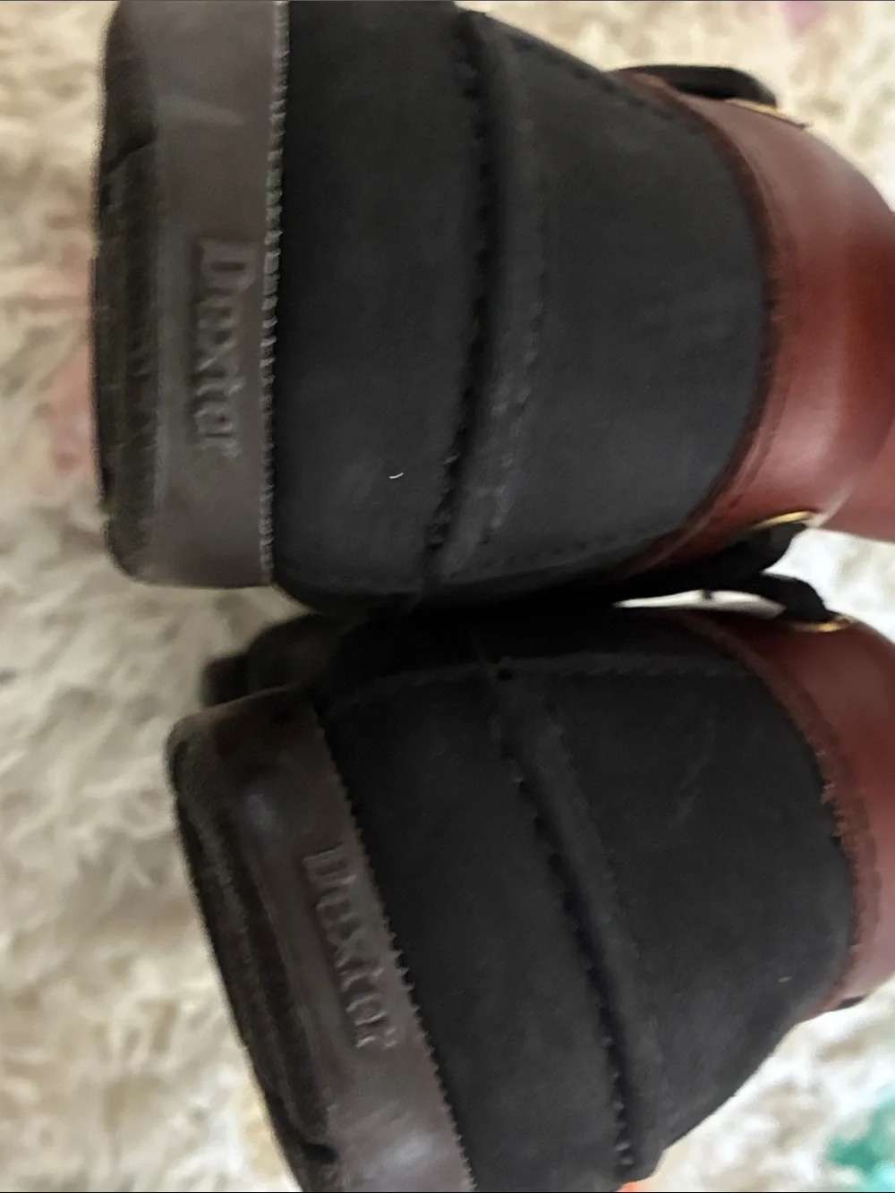 Dexter Black and Brown Leather Men’s Boat Shoes size 9 US made